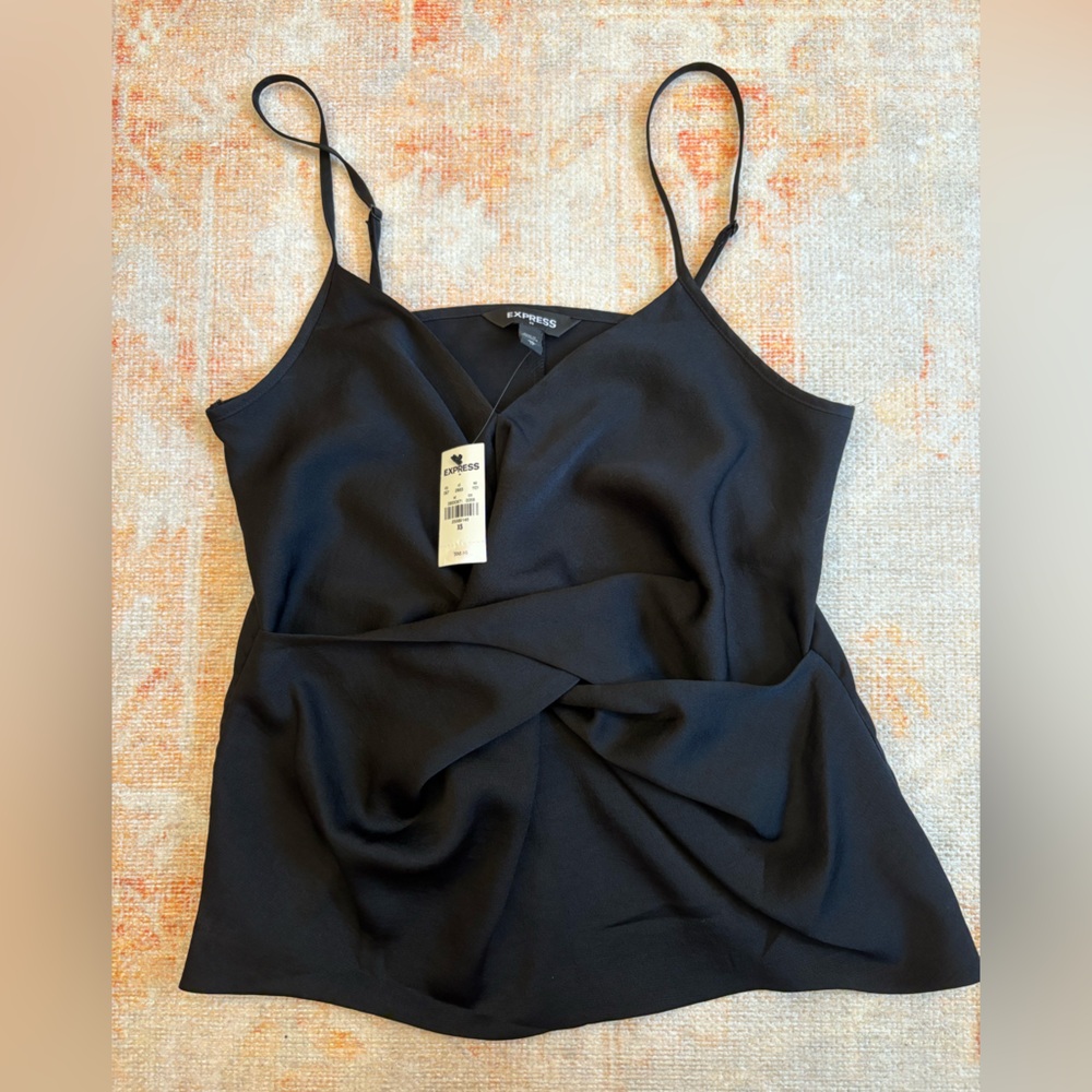 Express Black Ruched Camisole